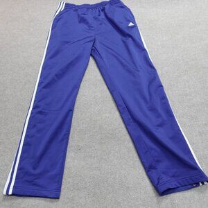 Vintage Adidas Pants Large Blue Tear Away Satin Y2K Embroidered 2001